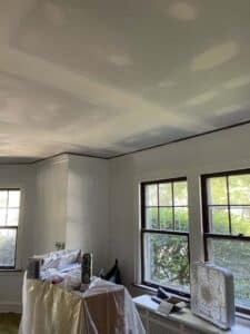 Unfinished ceiling