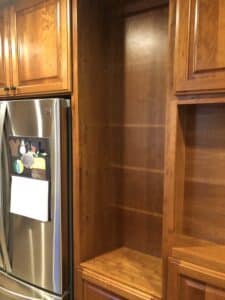 Brown wooden cabinets