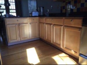 Brown cabinets